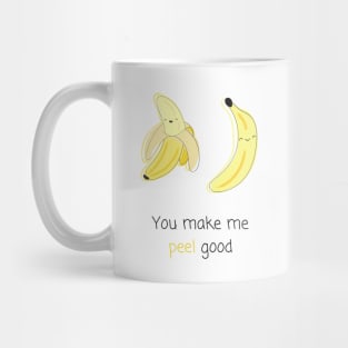 "You make me peel good" | Kawaii Banana Pun Mug